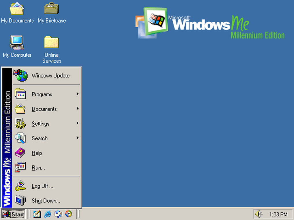 Windows ME (2000): Windows ME axée sur le multimédia et les utilisateurs à domicile, mais il était instable et buggy. Windows Movie Maker est apparu la première fois en ME, aux côtés des versions améliorées de Windows Media Player et Internet Explorer.